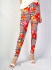 Plus Size Flower Print Stretchy Leggings